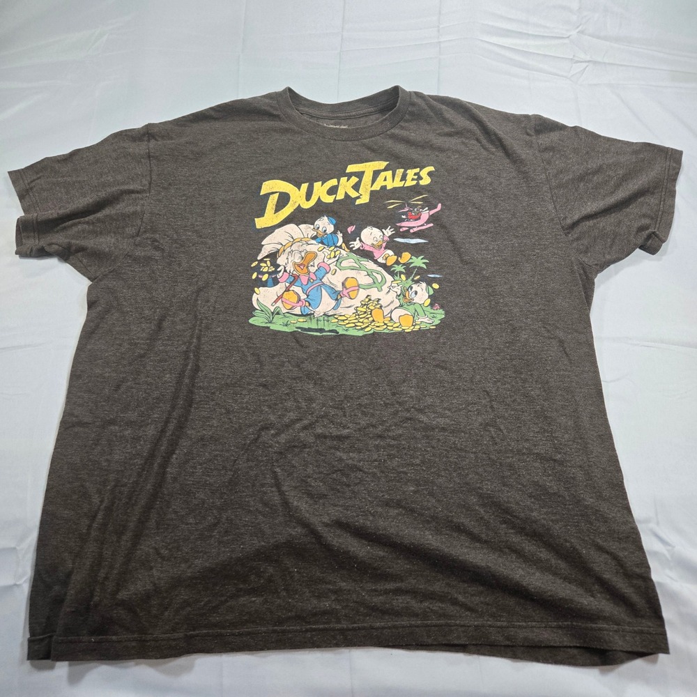 Disney DuckTales Graphic T-Shirt Mens 2XL Charcoal Heather Scrooge McDuck Tee